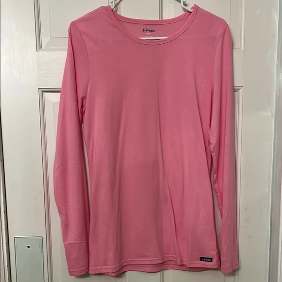 Women's Pink Long Sleeve Tee - Picture 2 of 5